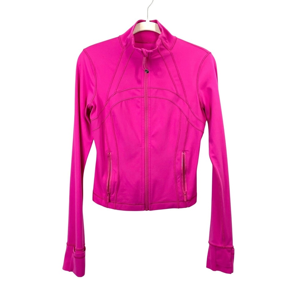 Lululemon‎ Define Cropped zip up Jacket Size 6 Nulu Sonic Pink